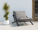 BARI LOUNGE CHAIR - CHARCOAL GRACEBAY GREY