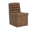 NORM WHEELED DINING CHAIR - COPLEY COGNAC