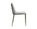 RENEE STACKABLE DINING CHAIR - ANTIQUE BRASS BELFAST HEATHER GREY BRAVO METAL