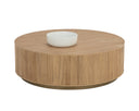 KALLA COFFEE TABLE - ROUND RUSTIC OAK