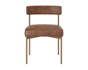 SENECA DINING CHAIR - ANTIQUE BRASS BRAVO COGNAC