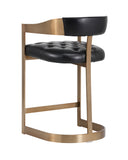 BEAUMONT COUNTER STOOL - ANTIQUE BRASS CANTINA BLACK