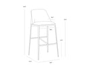 DOVER BARSTOOL - NAPA STONE POLO CLUB STONE
