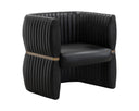 TRYOR LOUNGE CHAIR - VINTAGE BLACK NIGHT LEATHER