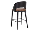 DEZIRAE BARSTOOL - BLACK COGNAC LEATHER