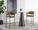 MARRIS BARSTOOL - GUNMETAL MILLIKEN COGNAC