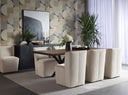 AMITA WHEELED DINING CHAIR - PICCOLO PROSECCO