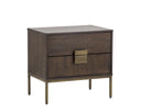 JADE NIGHTSTAND - ANTIQUE BRASS DARK MANGO