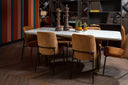 ZEKE DINING CHAIR - BLACK BERGEN MARMALADE