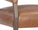 CARLYLE LOUNGE CHAIR - SHALIMAR TOBACCO LEATHER