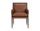 MAUTI DINING ARMCHAIR - BROWN SHALIMAR TOBACCO LEATHER