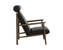BIKO LOUNGE CHAIR - BLACK LEATHER