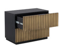 CARLIN NIGHTSTAND - BLACK ANTIQUE BRASS