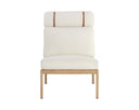 ELANOR LOUNGE CHAIR - LIGHT OAK ALTRO WHITE