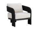 PYLOS LOUNGE CHAIR - BLACK LOUIS CREAM