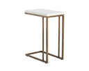 SAWYER END TABLE - ANTIQUE BRASS WHITE