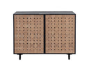 OMARI SIDEBOARD - SMALL SUEDE LIGHT TAN LEATHER