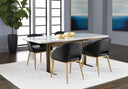 THATCHER DINING ARMCHAIR - CHAMPAGNE GOLD ONYX
