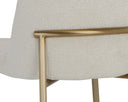 ZEKE COUNTER STOOL - ANTIQUE BRASS BERGEN IVORY