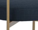 SENECA DINING CHAIR - ANTIQUE BRASS ARENA NAVY