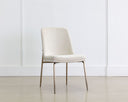 ZEKE DINING CHAIR - ANTIQUE BRASS BERGEN IVORY