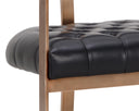 BEAUMONT DINING ARMCHAIR - ANTIQUE BRASS CANTINA BLACK
