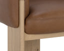 TRINE LOUNGE CHAIR - RUSTIC OAK VINTAGE CAMEL LEATHER