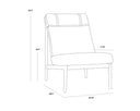 ELANOR LOUNGE CHAIR - LIGHT OAK ALTRO WHITE