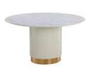Sunden Dining Table - ROUND WHITE MARBLE 54