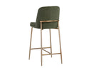 ZEKE COUNTER STOOL - ANTIQUE BRASS BERGEN OLIVE