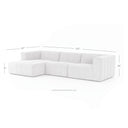 Langham Channeled 3-Piece Sectional - Left Chaise Napa Sandstone