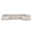 Aurelian Langham Channeled 5-Piece Sectional - Left Chaise Napa Sandstone