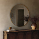 Opulent Bellvue Round Mirror - Polished Brass