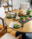 Haven Powell Dining Table - Bright Brass Clad 55