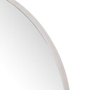 Opulent Bellvue Round Mirror - Shiny Steel
