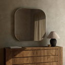 Refined Bellvue Square Mirror - Shiny Steel