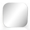 Verity Bellvue Square Mirror - Shiny Steel