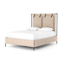 Solara Leigh Upholstered Bed - Queen Palm Ecru