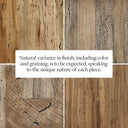 Aurelian Abaso Small Square Coffee Table - Rustic Wormwood Oak