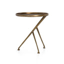 Crest Accent Table - Raw Brass