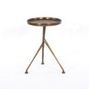 Crest Accent Table - Raw Brass