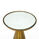 Verity Mod Pedestal Table - Brushed Brass