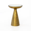 Veridien Marlow Mod Pedestal Table - Brushed Brass