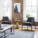 Veridien Marlow Mod Pedestal Table - Brushed Brass