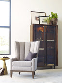 Verity Mod Pedestal Table - Brushed Brass