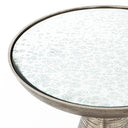 Veridien Marlow Mod Pedestal Table - Brushed Nickel