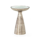 Veridien Marlow Mod Pedestal Table - Brushed Nickel