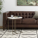 Caelum Adalley C Table - Polished White Marble