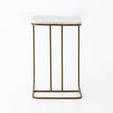 Caelum Adalley C Table - Polished White Marble