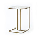 Caelum Adalley C Table - Polished White Marble